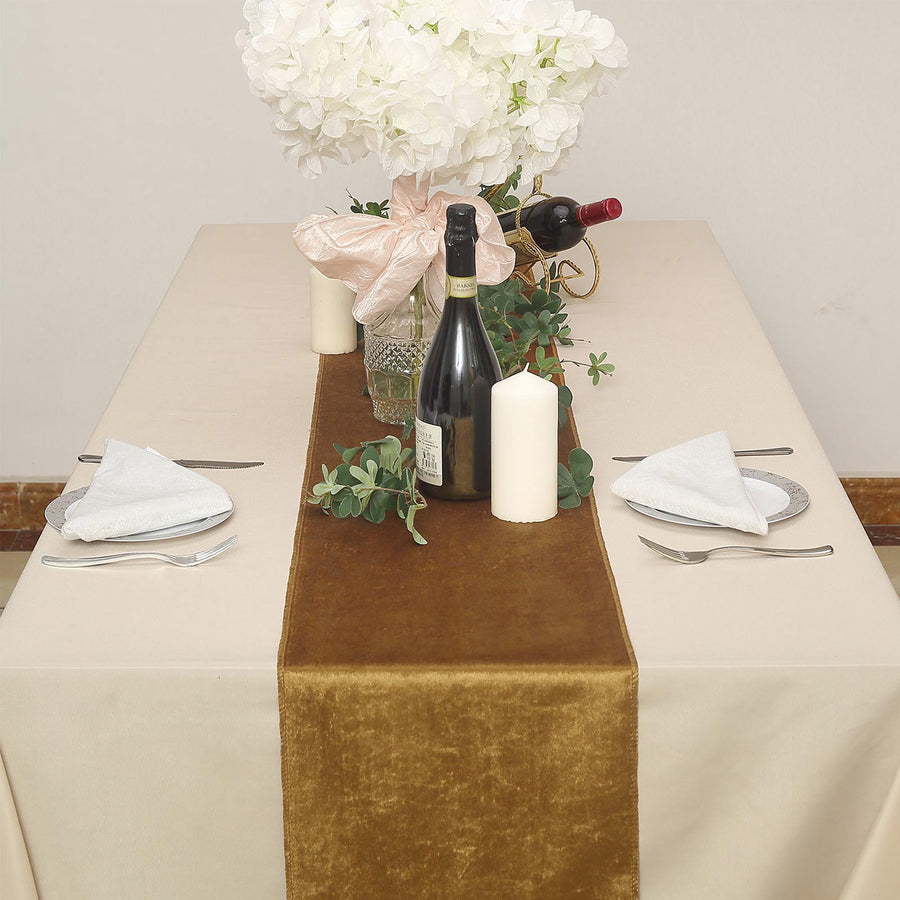 Specialty Table Linen - Velvet, Gold