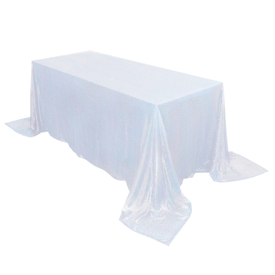 Specialty Table Linen - Premium Sequin, Iridescent Blue