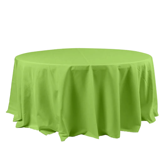 Polyester Table Linen, 120" Round, Apple Green