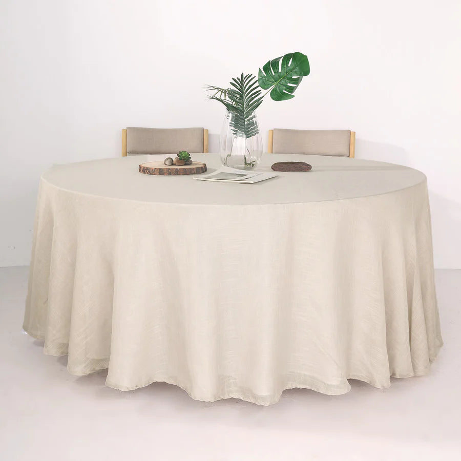 Specialty Table Linen - Faux Burlap, Natural