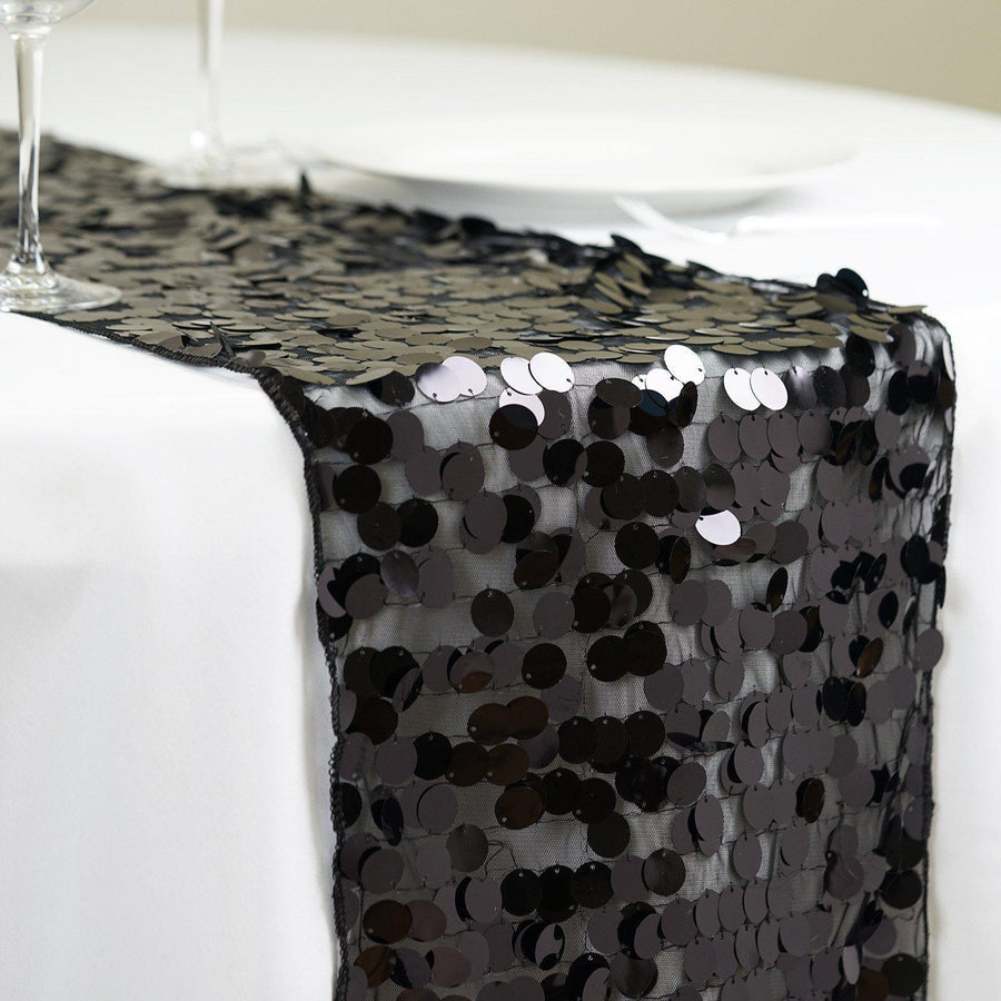 Specialty Table Linen - Payette Sequin, Black