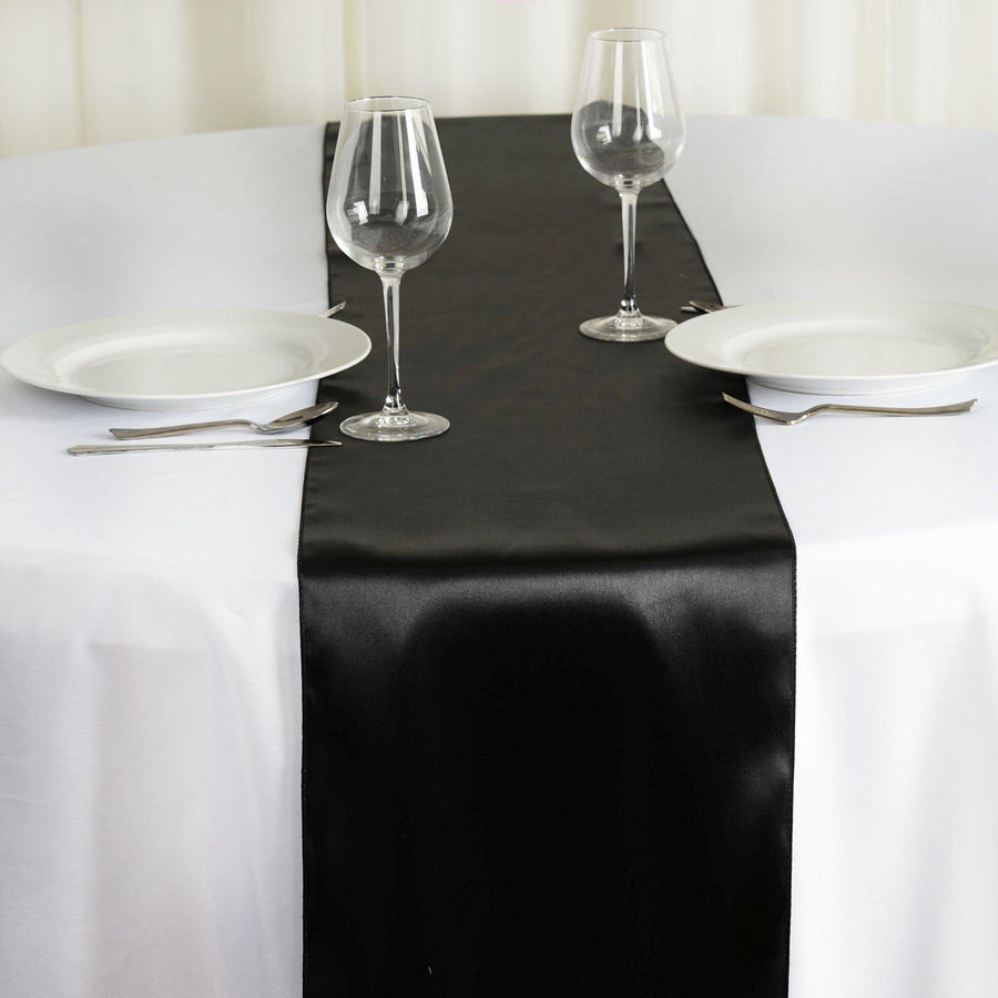 Specialty Table Linen - Satin, Black