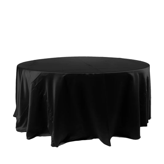 Specialty Table Linen - Satin, Black