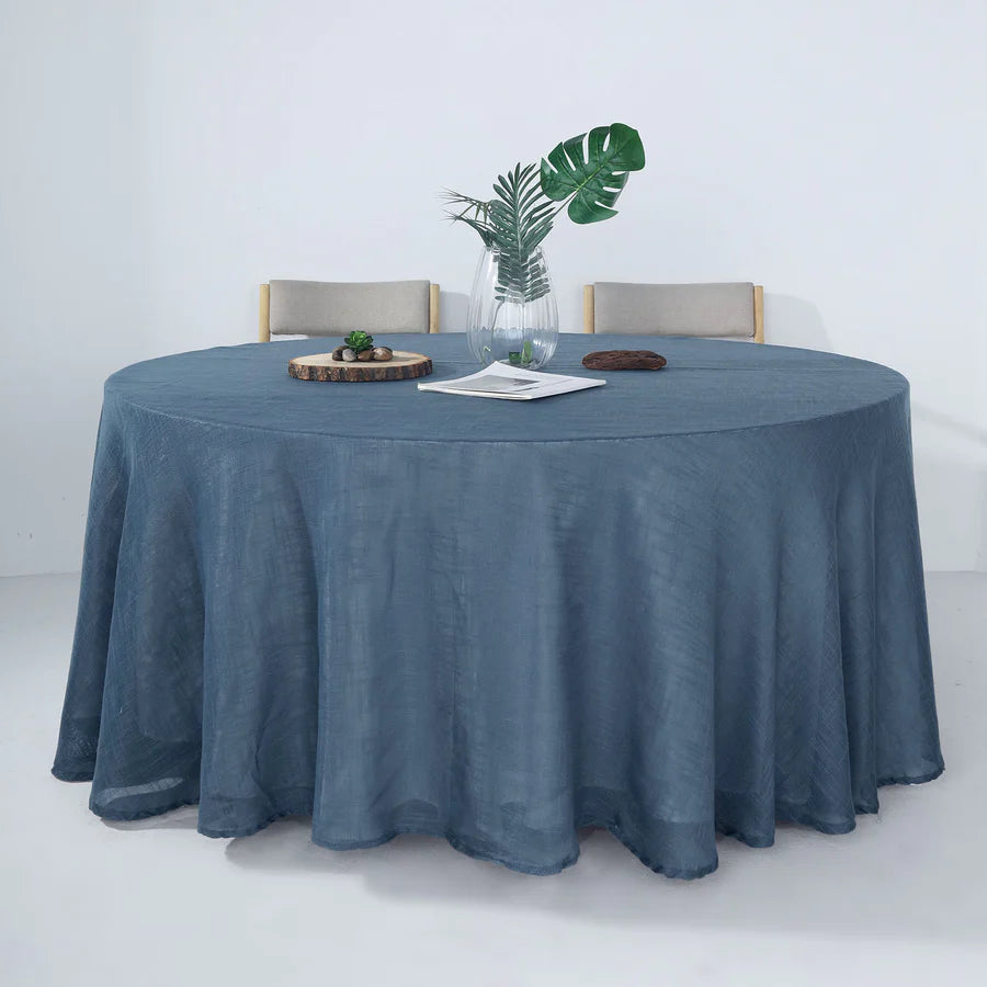 Specialty Table Linen - Faux Burlap, Blue