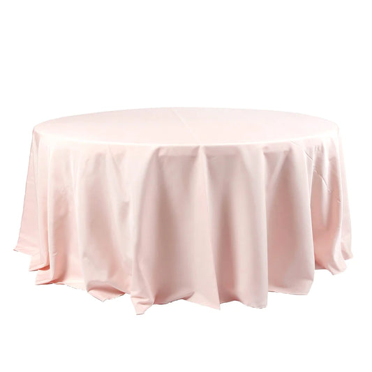 Polyester Table Linen, 120" Round, Blush