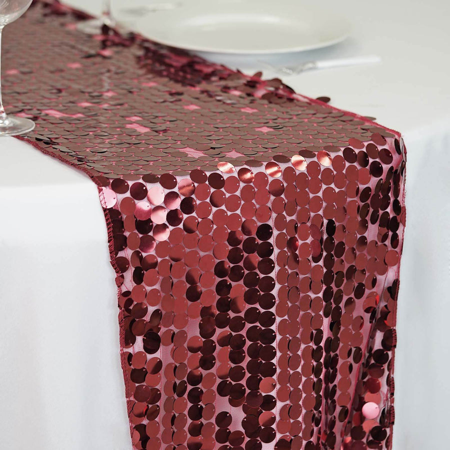 Specialty Table Linen - Payette Sequin, Burgundy