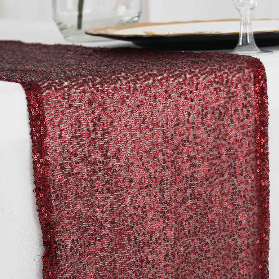 Specialty Table Linen - Premium Sequin, Burgundy