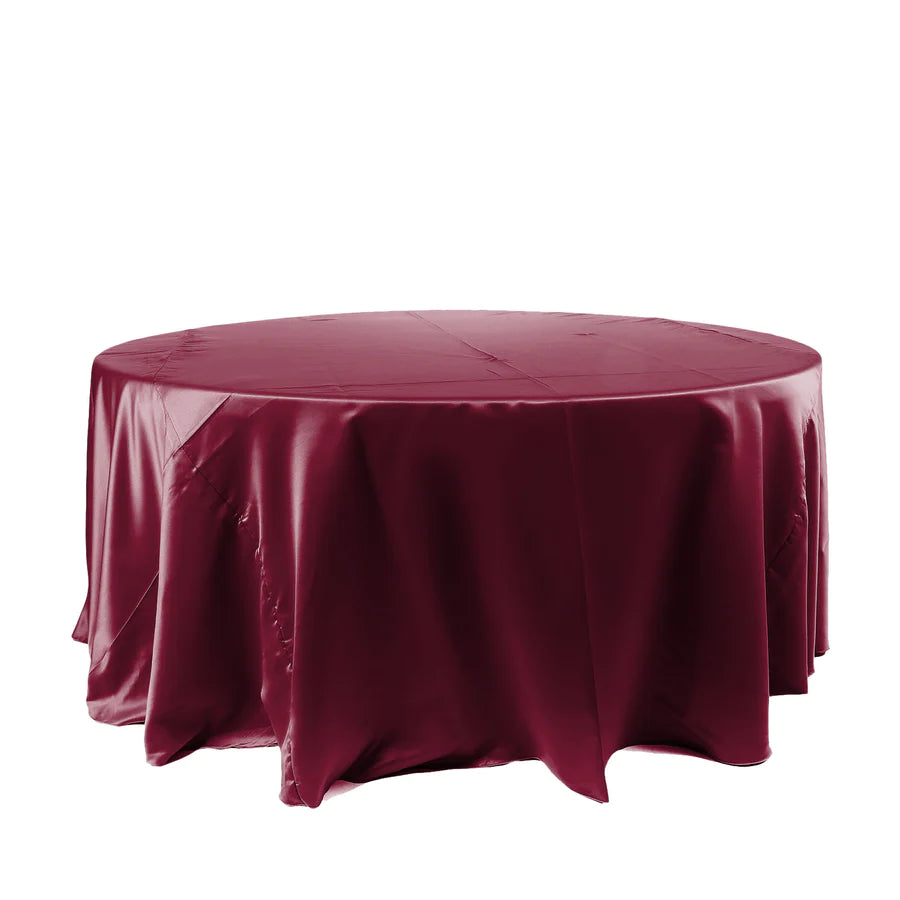 Specialty Table Linen - Satin, Burgundy