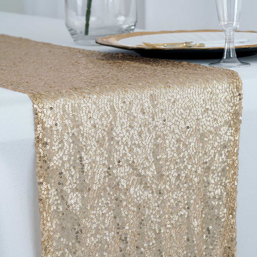 Specialty Table Linen - Premium Sequin, Champagne