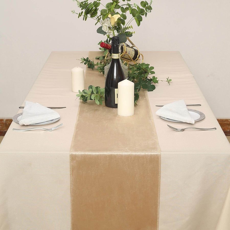 Specialty Table Linen - Velvet, Champagne