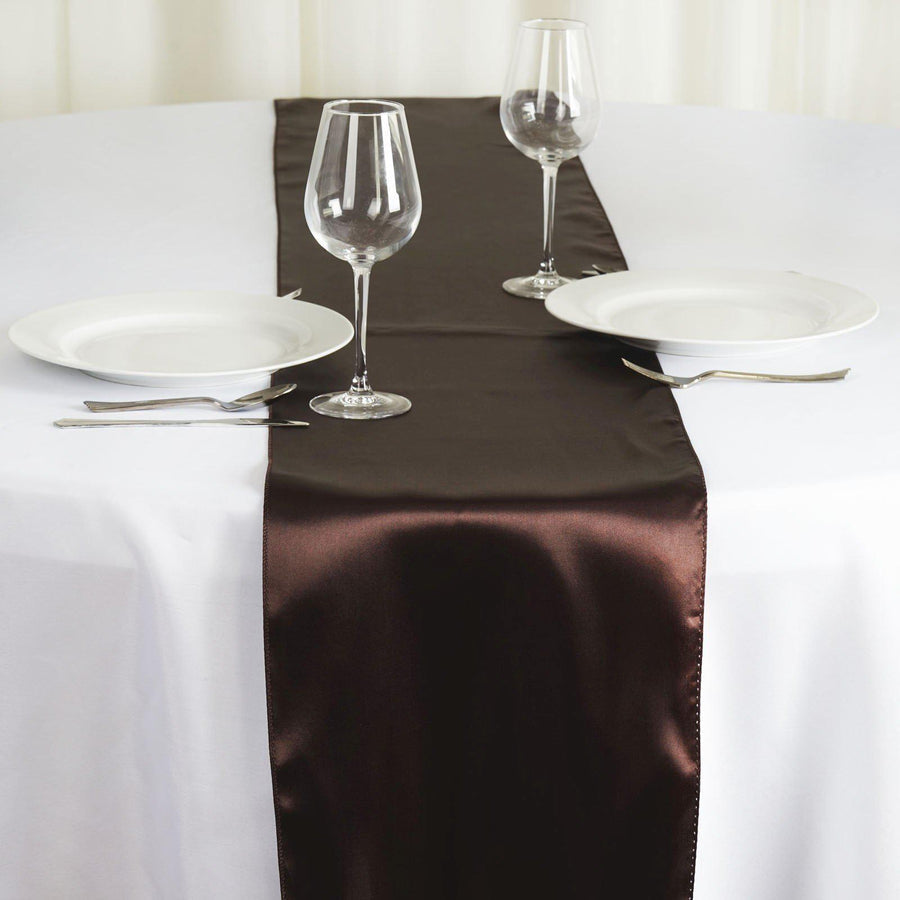 Specialty Table Linen - Satin, Chocolate