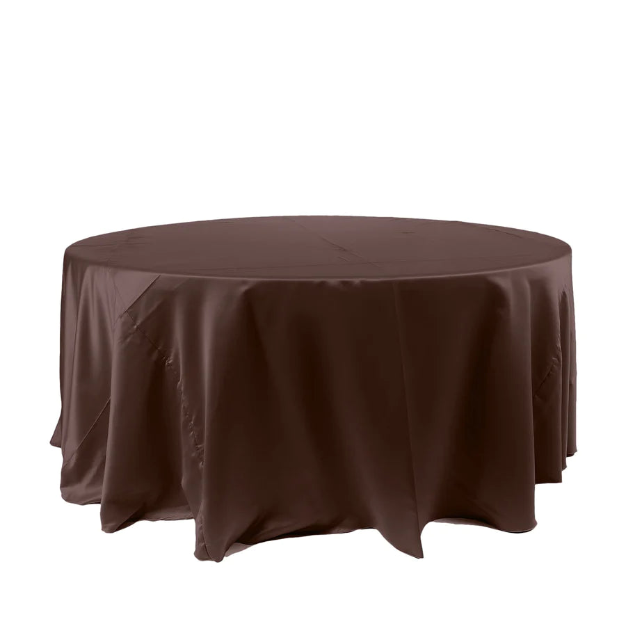 Specialty Table Linen - Satin, Chocolate