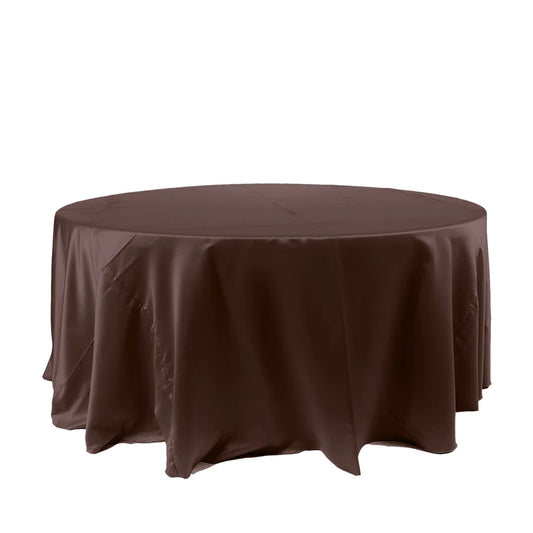 Specialty Table Linen - Satin, Chocolate