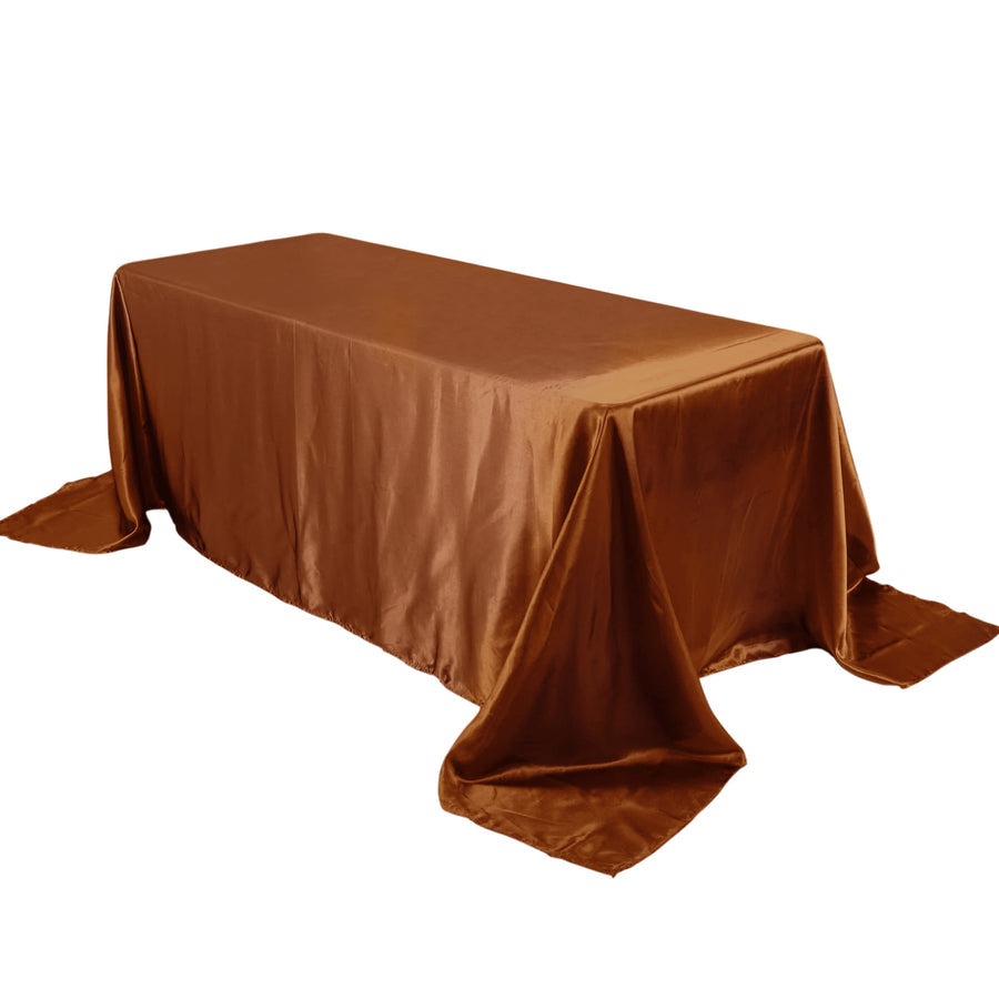 Specialty Table Linen - Satin, Cinnamon Brown