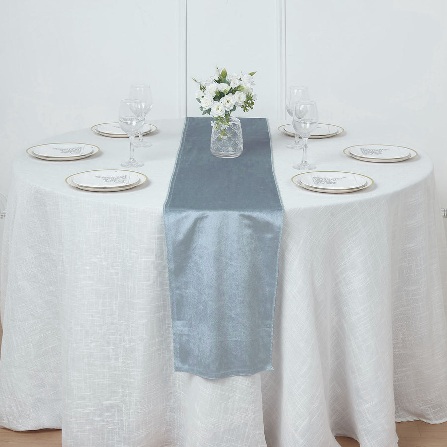 Specialty Table Linen - Velvet, Dusty Blue