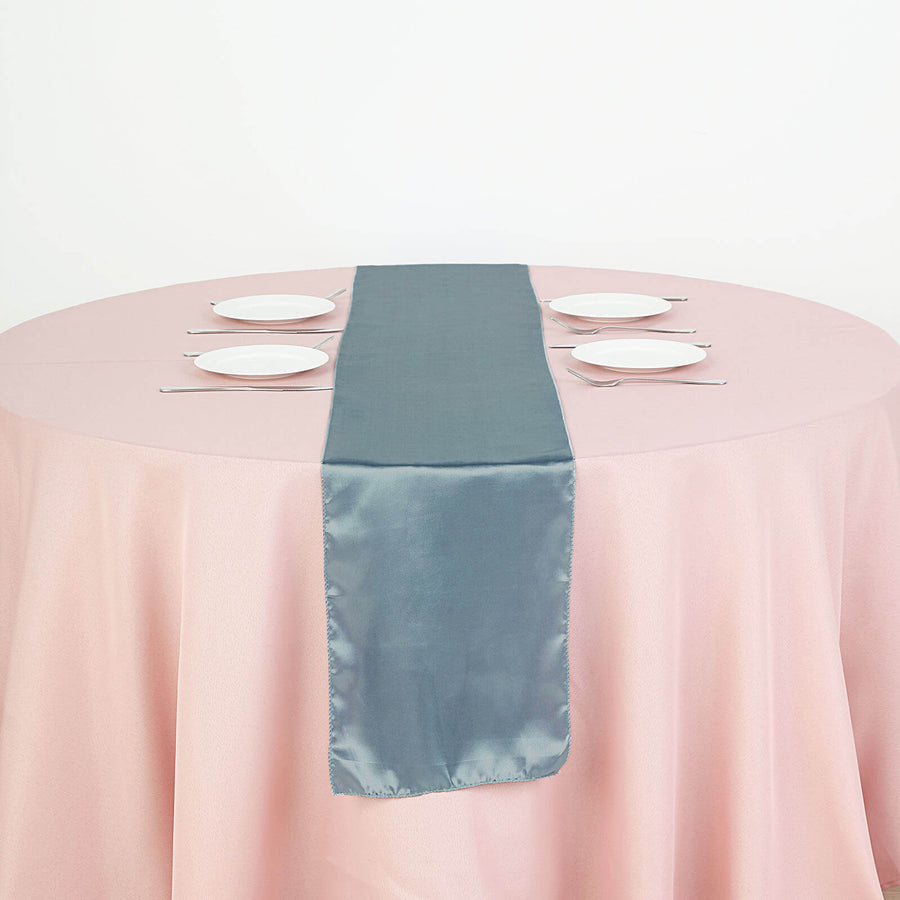 Specialty Table Linen - Satin, Dusty Blue