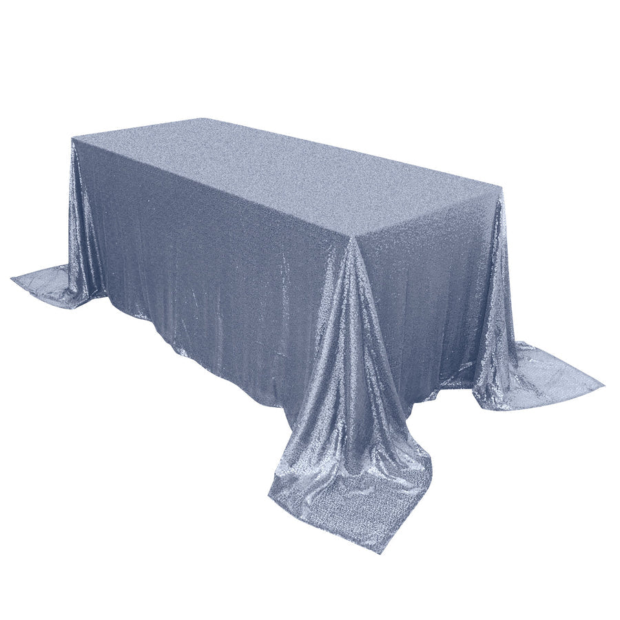 Specialty Table Linen - Premium Sequin, Dusty Blue