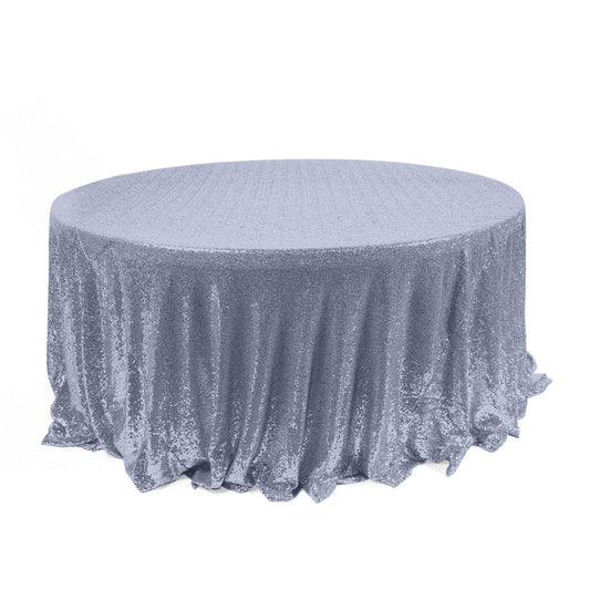 Specialty Table Linen - Premium Sequin, Dusty Blue