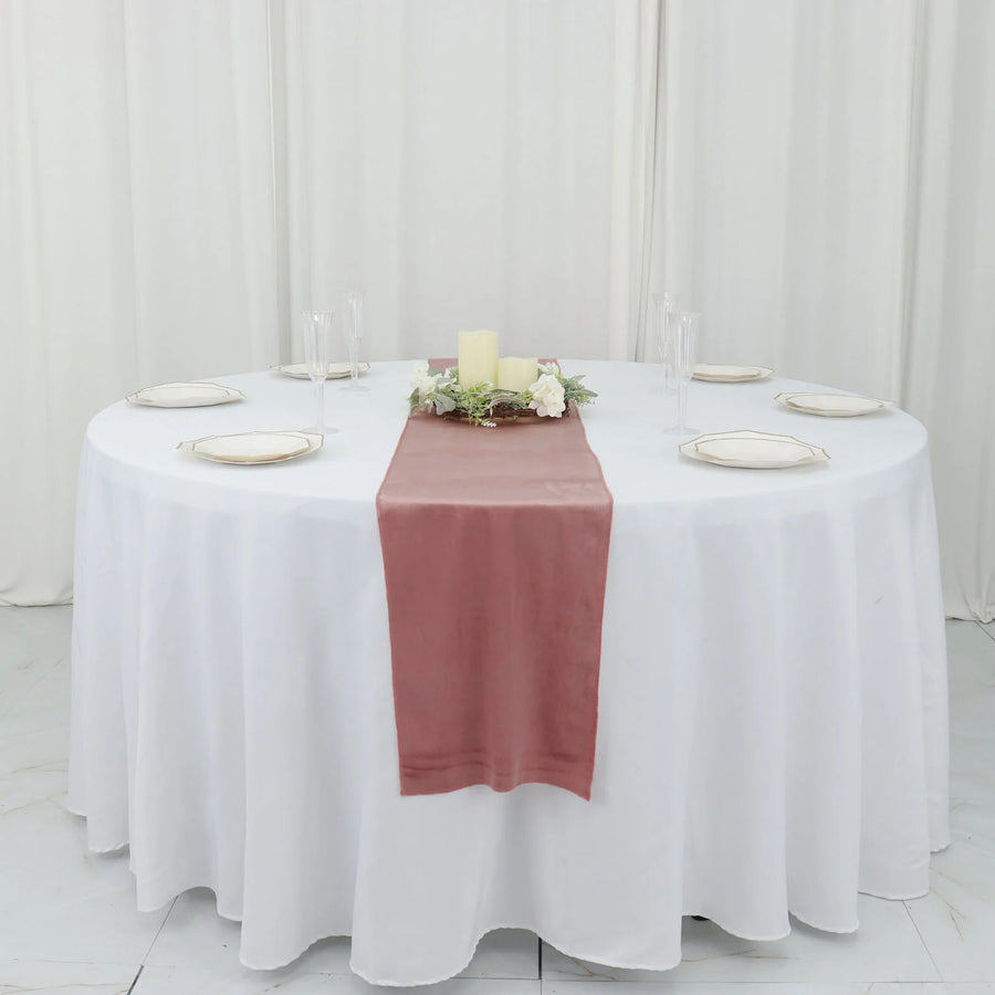 Specialty Table Linen - Velvet, Dusty Rose