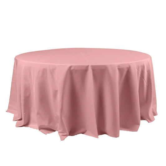 Polyester Table Linen, 120" Round, Dusty Rose