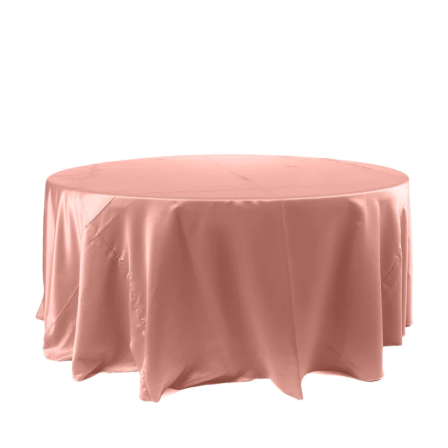 Specialty Table Linen - Satin, Dusty Rose