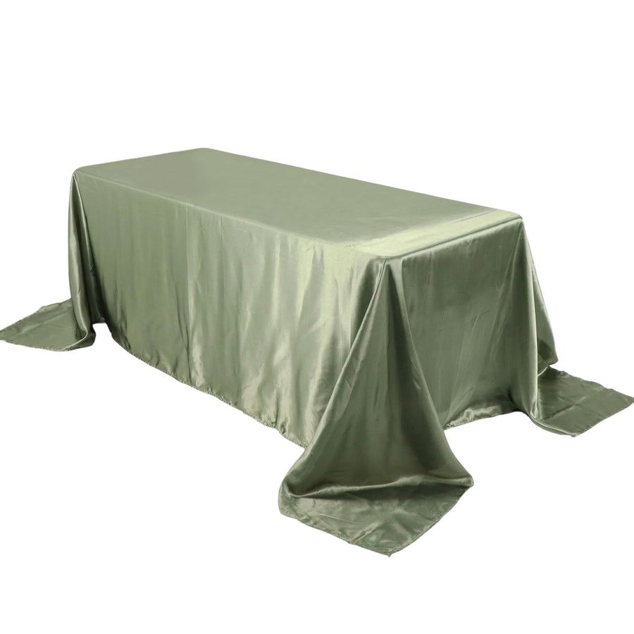 Specialty Table Linen - Satin, Eucalyptus Green