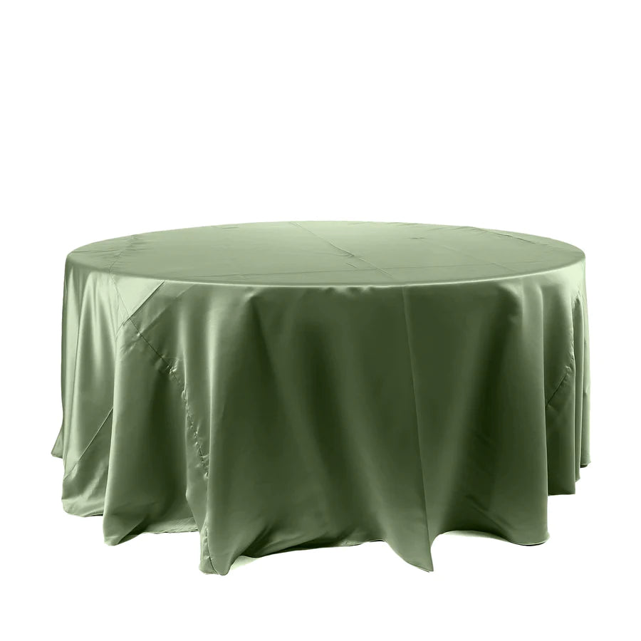 Specialty Table Linen - Satin, Eucalyptus Green