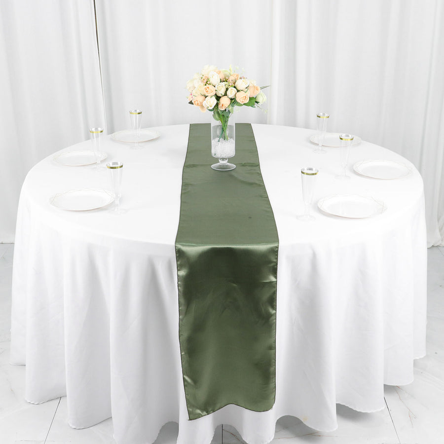 Specialty Table Linen - Satin, Eucalyptus Green