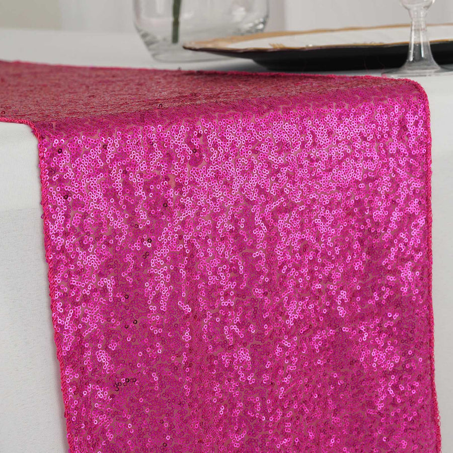 Specialty Table Linen - Premium Sequin, Fuchsia