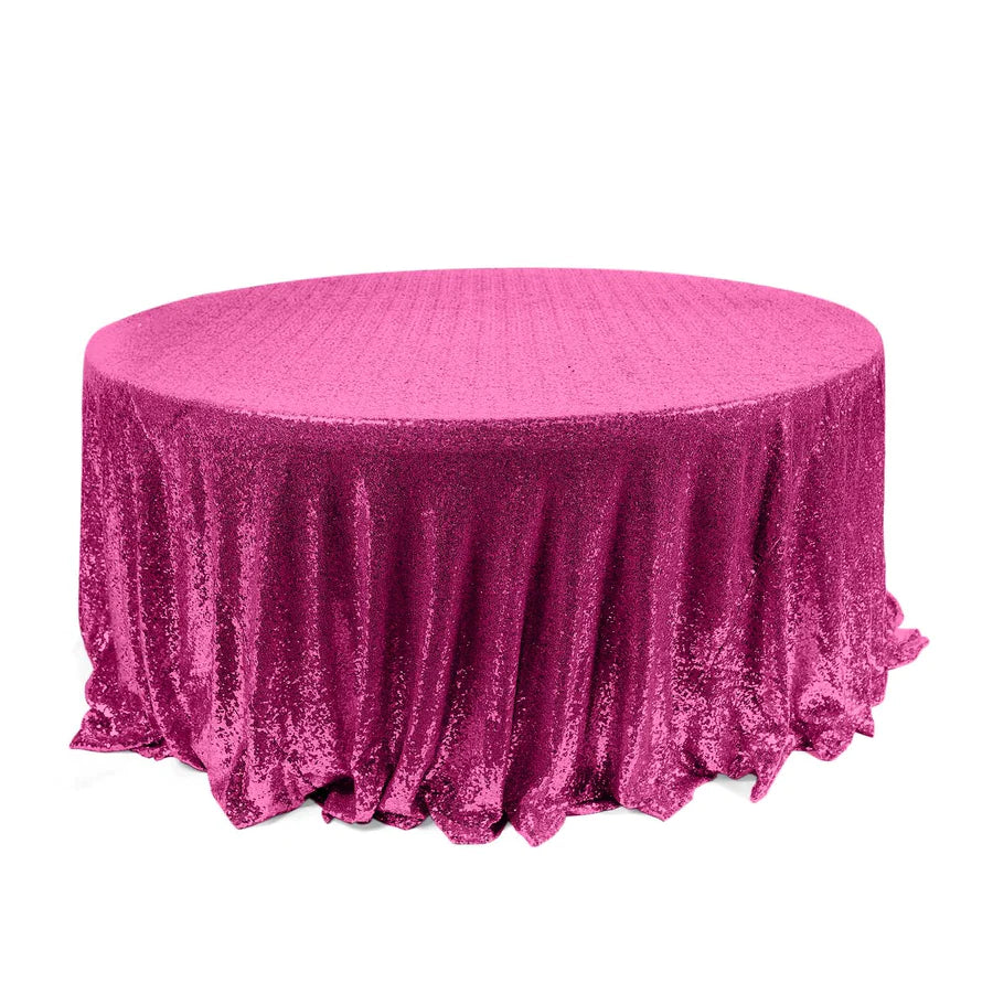 Specialty Table Linen - Premium Sequin, Fuchsia