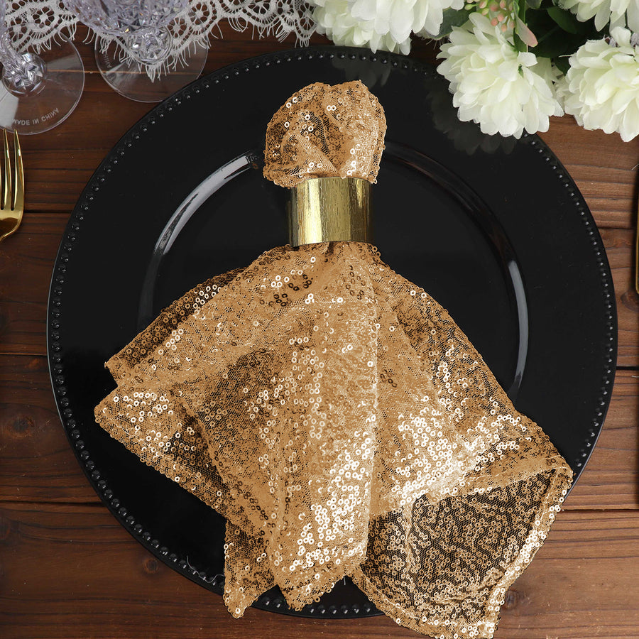 Specialty Table Linen - Premium Sequin, Gold