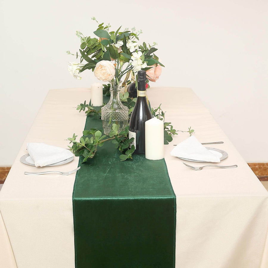 Specialty Table Linen - Velvet, Emerald Green