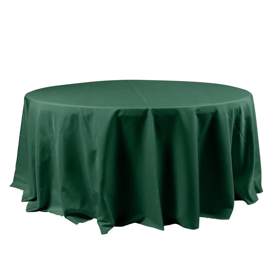 Polyester Table Linen, 120" Round, Hunter Green