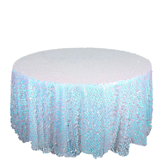 Specialty Table Linen - Payette Sequin, Iridescent Blue