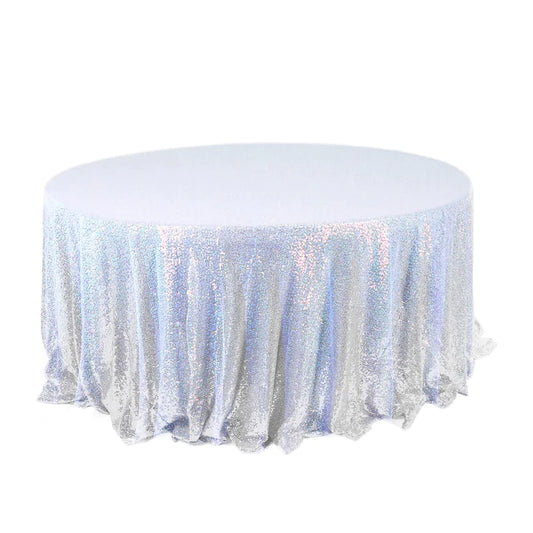 Specialty Table Linen - Premium Sequin, Iridescent Blue