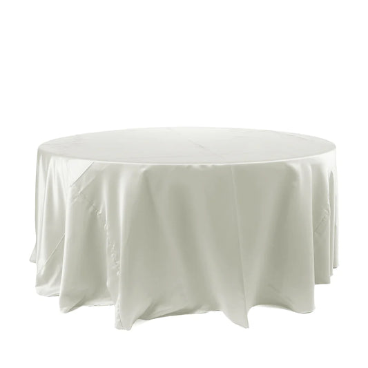 Specialty Table Linen - Satin, Ivory