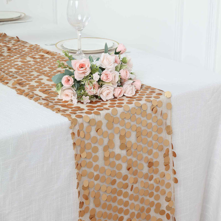 Specialty Table Linen - Payette Sequin, Matte Champagne