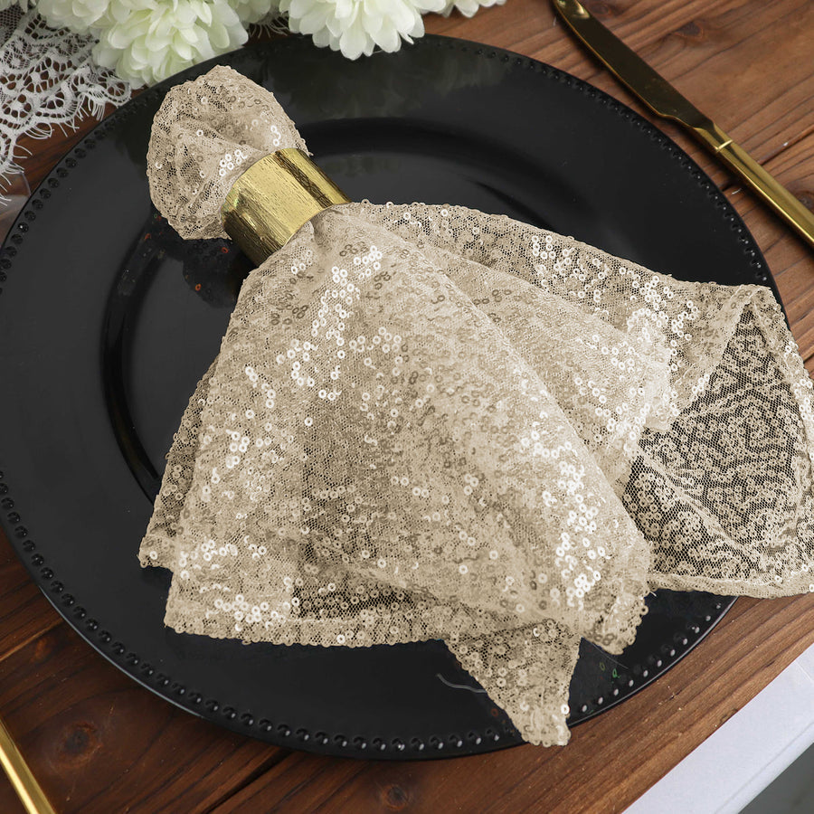 Specialty Table Linen - Premium Sequin, Champagne