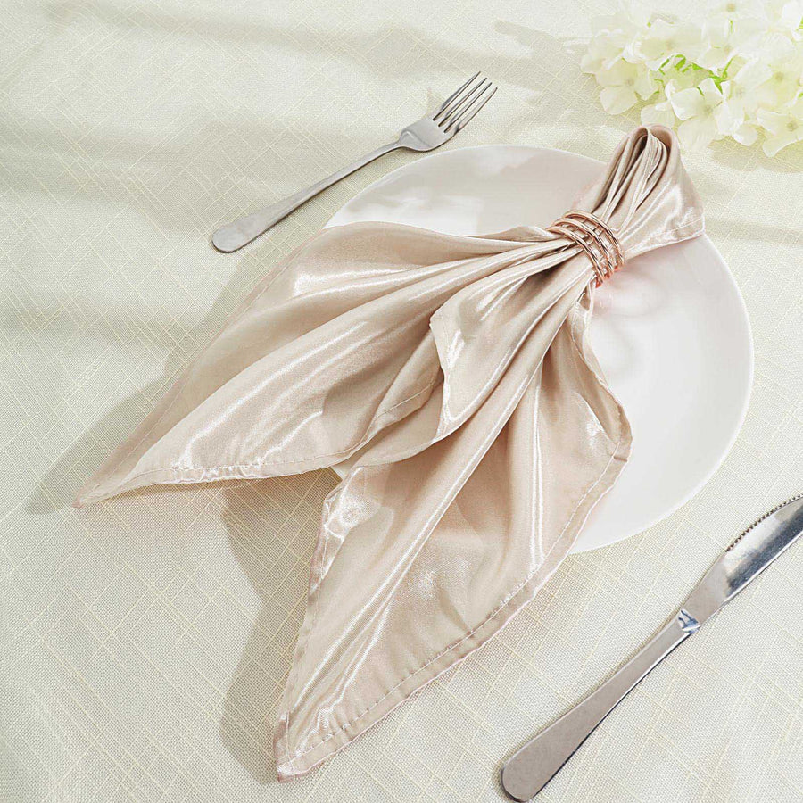 Specialty Table Linen - Satin, Beige