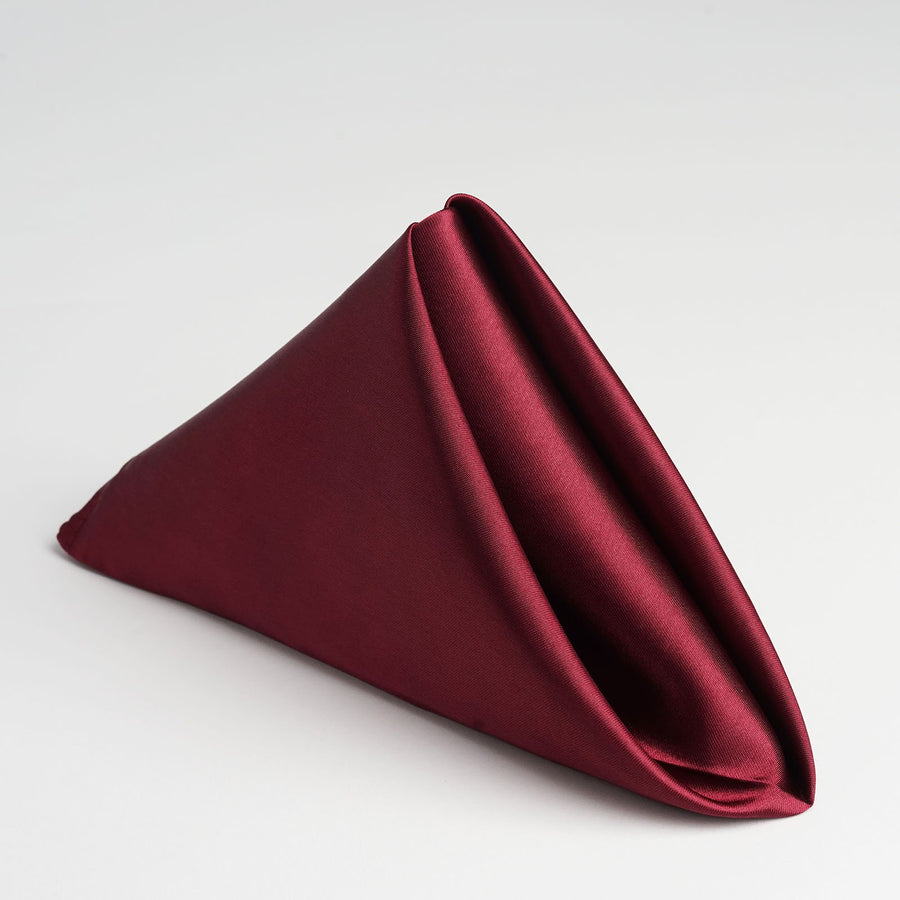 Specialty Table Linen - Satin, Burgundy