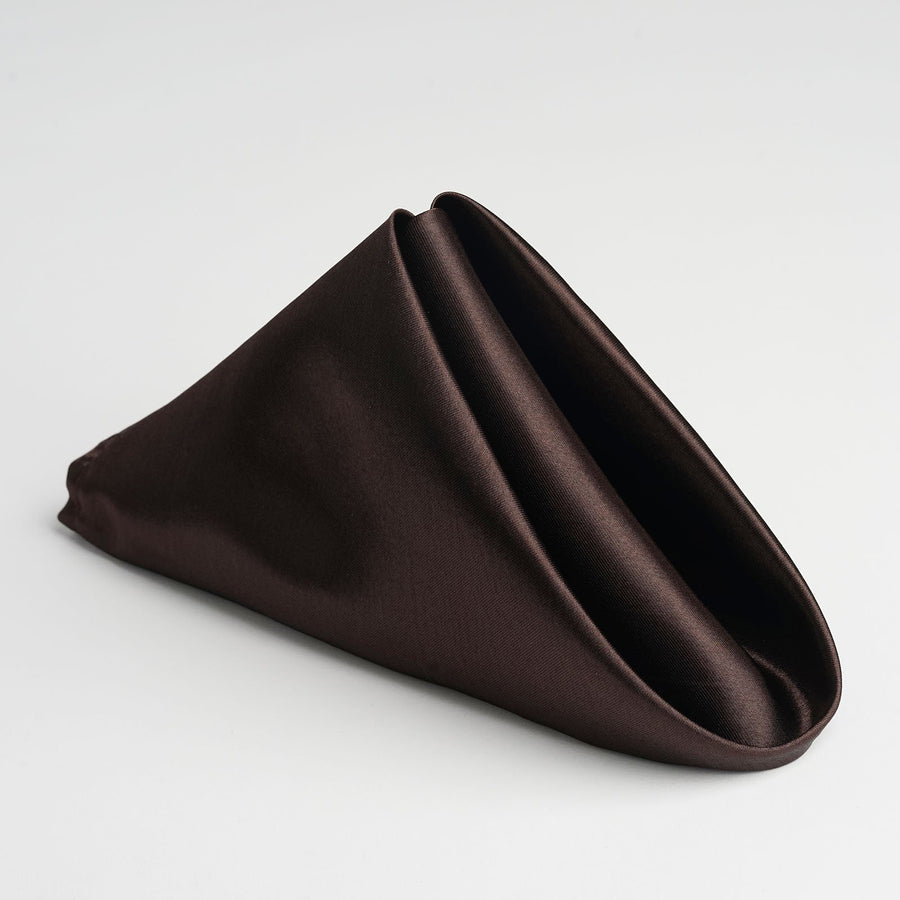 Specialty Table Linen - Satin, Chocolate