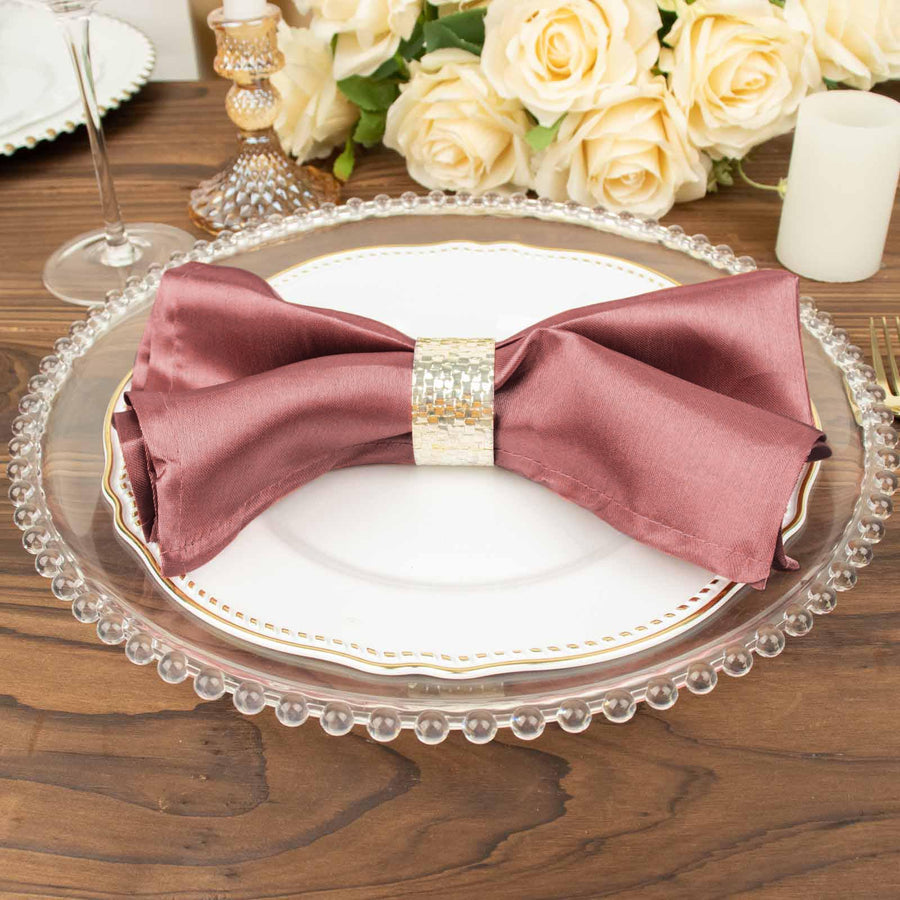 Specialty Table Linen - Satin, Cinnamon Rose