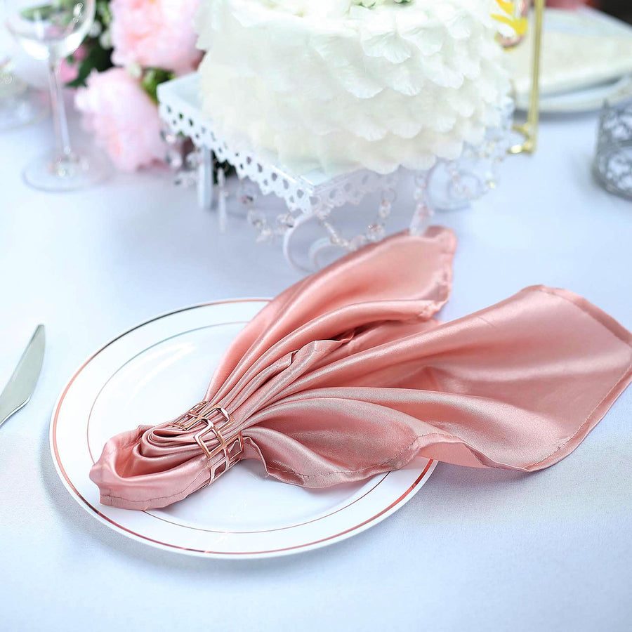 Specialty Table Linen - Satin, Dusty Rose