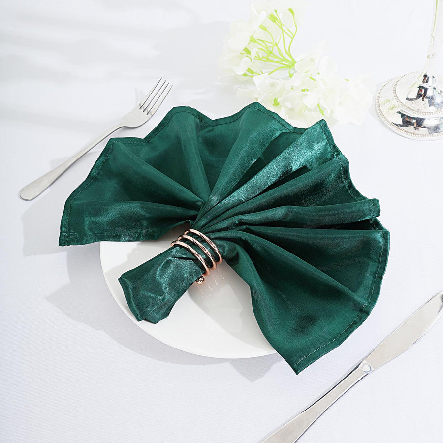 Specialty Table Linen - Satin, Emerald Green