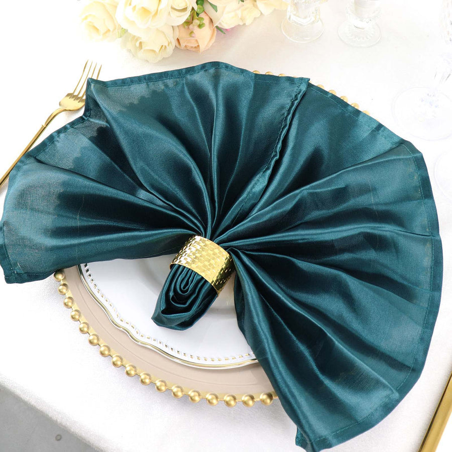 Specialty Table Linen - Satin, Peacock Teal