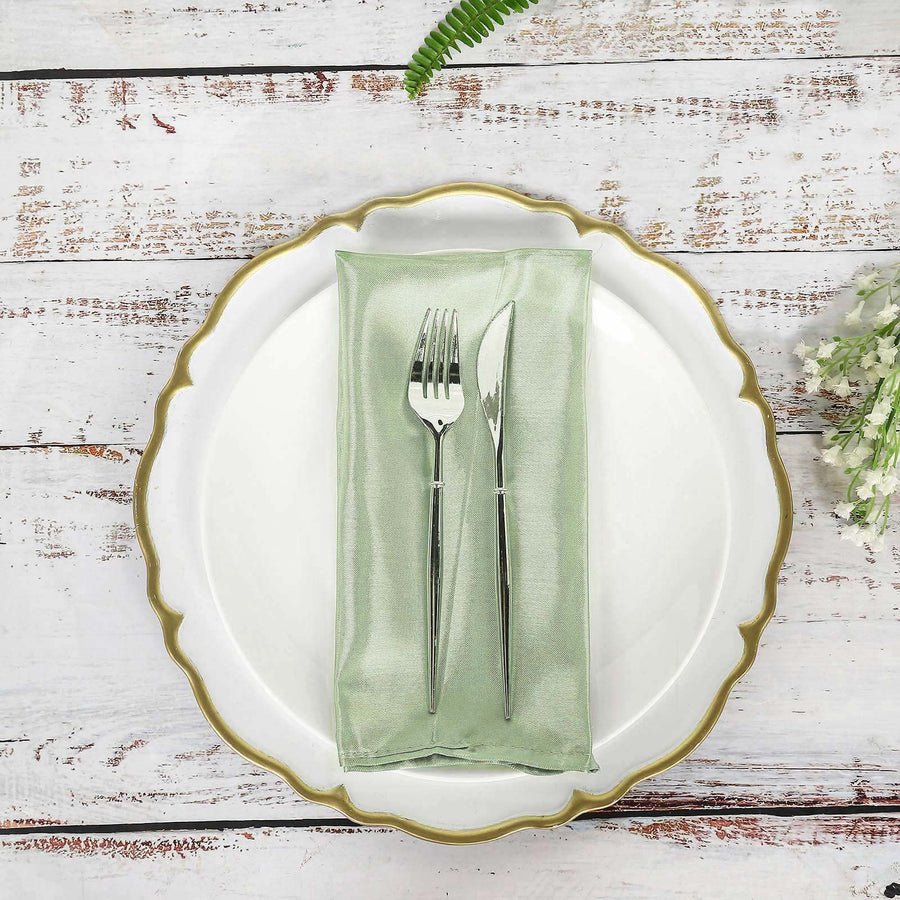 Specialty Table Linen - Satin, Sage Green