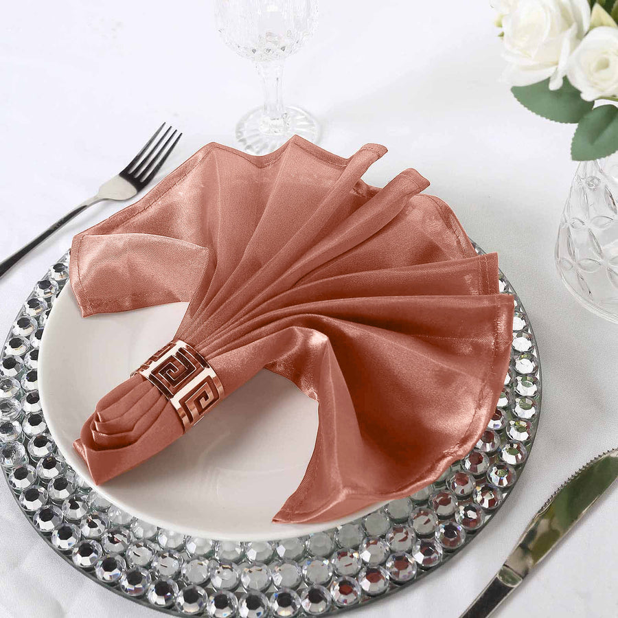 Specialty Table Linen - Satin, Terracotta