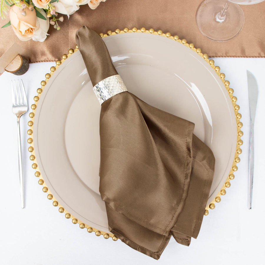 Specialty Table Linen - Satin, Taupe