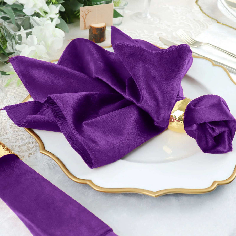 Specialty Table Linen - Velvet, Royal Purple