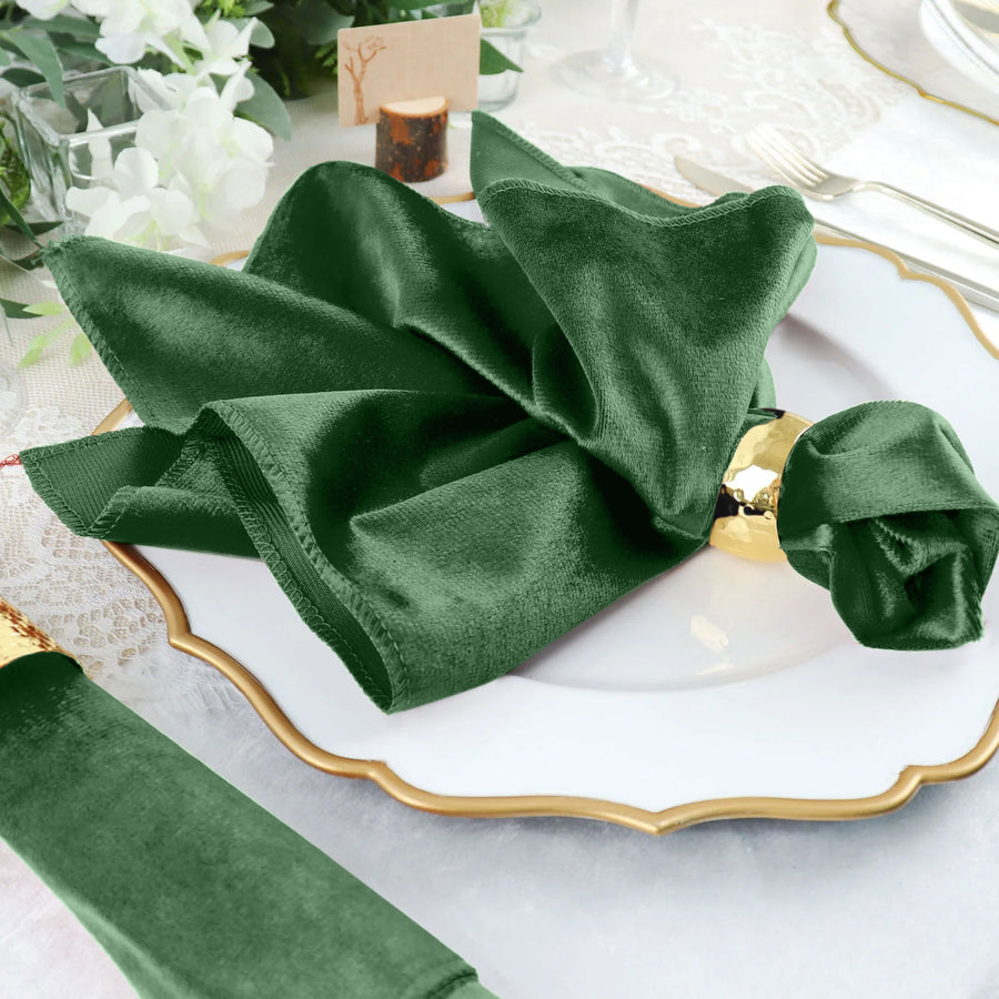 Specialty Table Linen - Velvet, Emerald Green